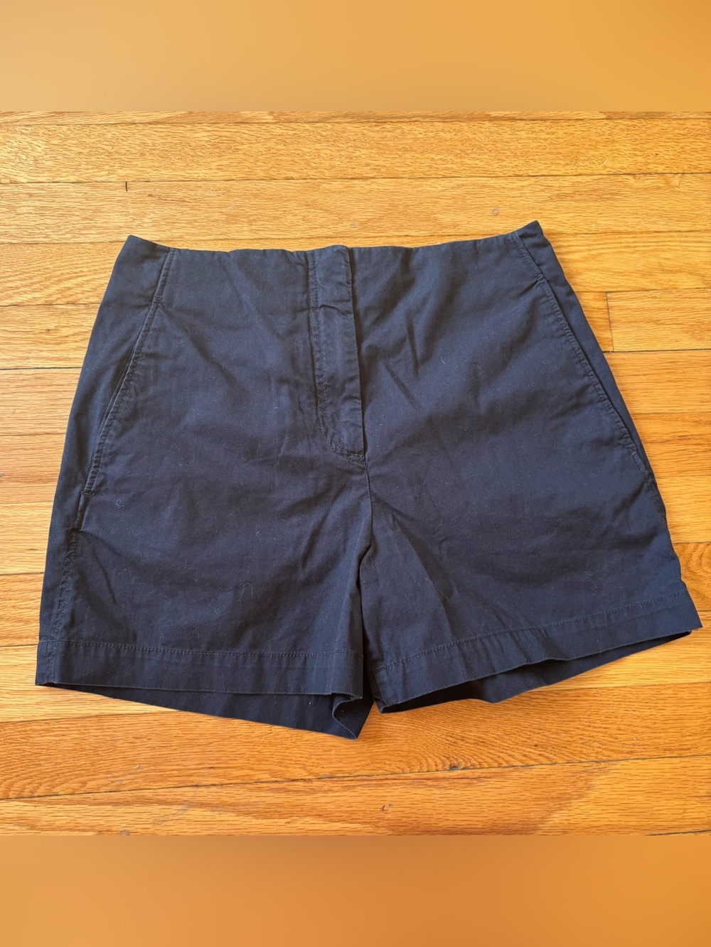 COS black no waistband cotton shorts